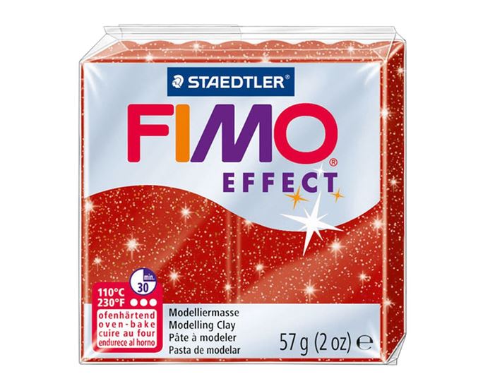 FIMO EFFECT 57g GLITTER KOKKΙΝΟ 8020-202