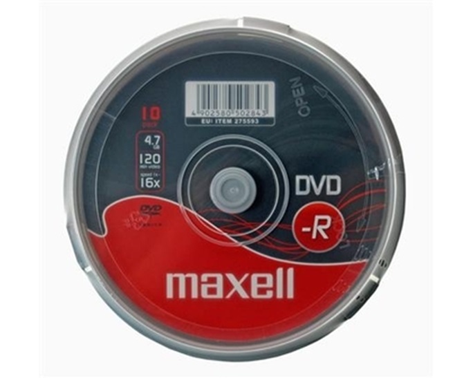 DVD-R 4,7GB 16X ΚΟΡΙΝΑ 10 MAXELL