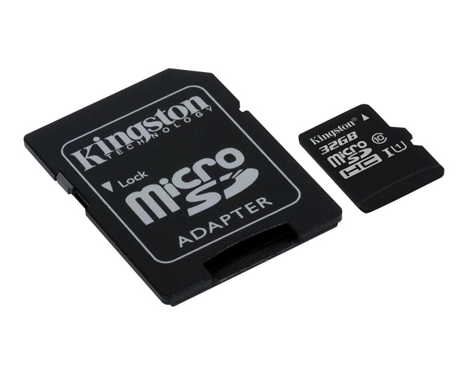 MICROSDHC KINGSTON 32GB UHS-I CLASS 10 +SD ADAPTER