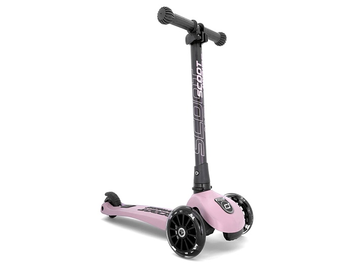 SCOOT & RIDE HIGHWAYKICK 3 LED SCOOTER FOLDABLE ROSE
