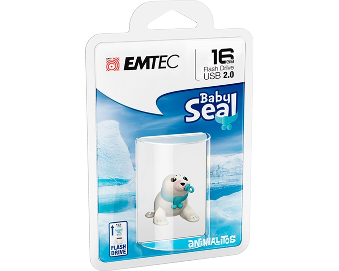 USB FLASH EMTEC 2.0 M334 16GB ANIMALITOS BABY SEAL - ECMMD16GM334