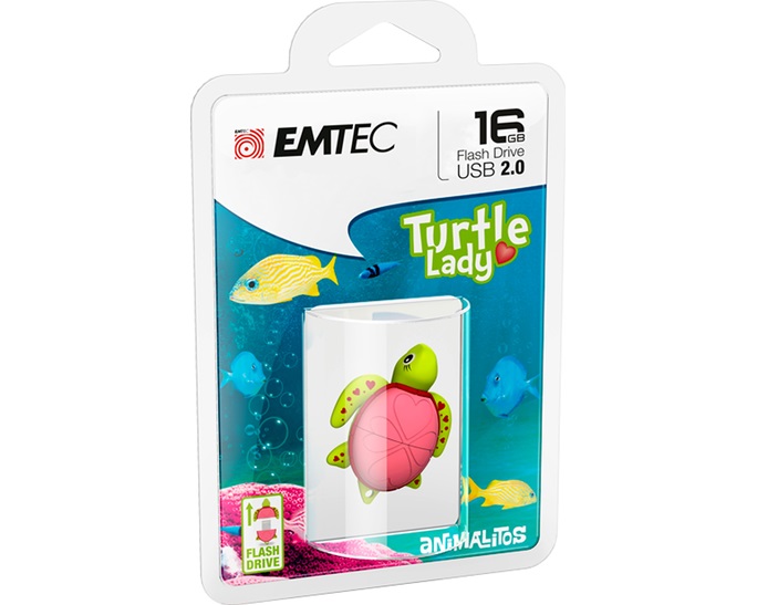 USB FLASH EMTEC 2.0 M335 16GB LADY TURTLE - ECMMD16GM335