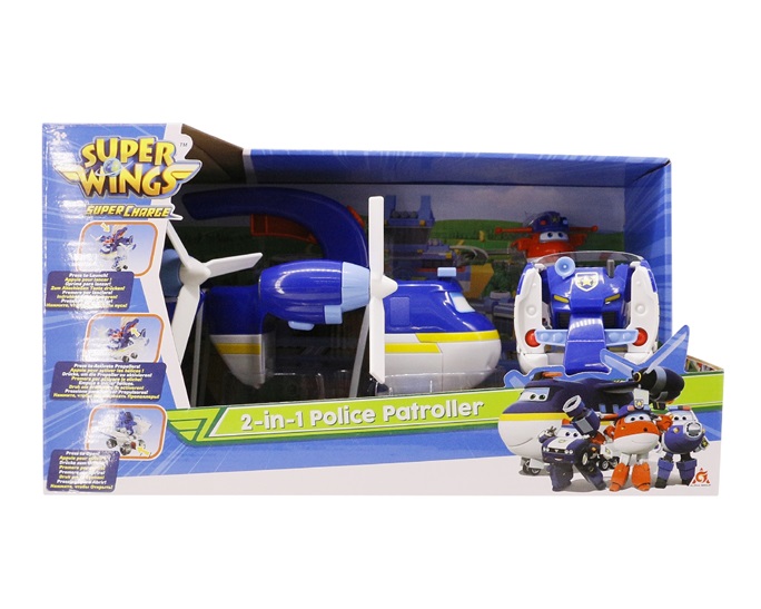 SUPER WINGS SUPERCHARGE 2 IN 1 POLICE PATROLLER 740834

